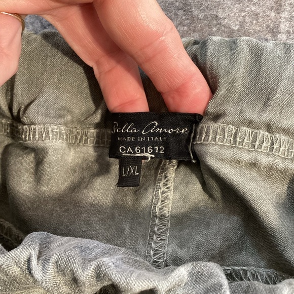 Bella‎ Amore Stretchy Shimmery Tuxedo Stripe Pants Made in Italy L/XL - Picture 4 of 13